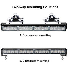 Load image into Gallery viewer, ASPL 2x16.8 inch Emergency Flashing LED Traffic Advisor Strobe Light Bar 32LED 26 Flash Patterns Interior Safety Warning Lights (Red/White)