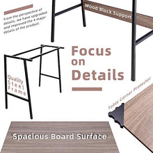 Load image into Gallery viewer, Viewee Laptop Study Table 39" Computer Writing Desk, Home Office Desk with Wood Block Support, Trapezoidal Structure Modern Student Desk, Brown (Gift: Table Edge Protectors)