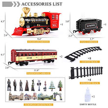 Load image into Gallery viewer, SNAEN Train Sets w/ Steam Locomotive Engine, Cargo Car and Tracks, Battery Powered Play Set Toy w/ Smoke, Light & Sounds, for Kids, Boys & Girls 3 4 5 6 7 Years Old