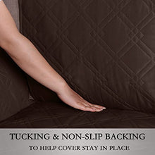 Load image into Gallery viewer, Turquoize Waterproof Furniture Protectors for Recliners Covers Non-Slip Furniture Cover for Chair Cover, Brown Quilted Sofa Cover Stay in Place Stapless Small Recliner Protector (Recliner: Brown)