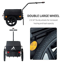 Load image into Gallery viewer, Aosom Double Wheel Internal Frame Enclosed Bicycle Cargo Trailer - Black