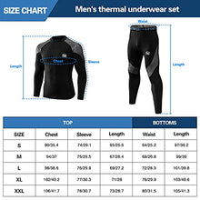 Load image into Gallery viewer, MEETWEE Thermal Underwear for Men, Fleece Lined Base Layer Set Cold Weather Heatgear Top & Long Johns for Skiing Motorcycle Black