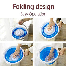 Load image into Gallery viewer, Portable Mini Foldable Washing Machine with Turbo Compact Ultrasonic Washer, Folding laundry Lazy Magic Tub USB Powered Lightweight Washer for Camping Dorms Business Trip College Rooms (Blue)