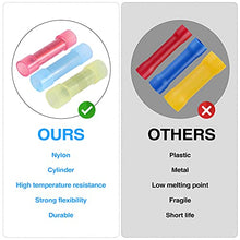 Load image into Gallery viewer, 100pcs PA66 Nylon 22-16 AWG Wire Connectors Electrical Crimp Butt Connector Fully Insulated Splice Wire Terminals Red