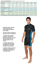 Load image into Gallery viewer, Men Sun Protective Sunsuit Full Body Swimsuit Short Sleeves UPF50+ Black Blue (M)