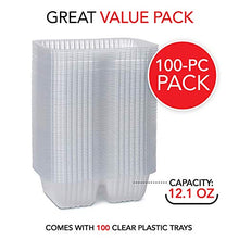 Load image into Gallery viewer, 12oz Plastic Nacho Trays (100 Pack) Small Disposable Tray for Nachos & Cheese Dip, Concession Stand Supplies, Movie Night Snacks for Kids, Carnival Party Decorations, Food Boats, Snack Containers…