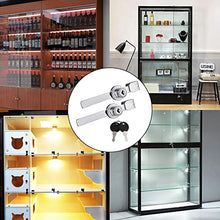 Load image into Gallery viewer, 12Pack Sliding Glass Door Ratchet Lock, Display Case Lock, Glass Case Lock, Glass Display Lock, Glass Showcase Window Key Lock, Lock for Display Case with 24 Keys (Keyed Alike)