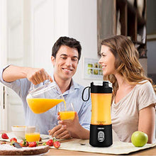 Load image into Gallery viewer, Portable Blender, OBERLY Personal Juicer Cup for Shakes and Smoothies - Six Blades in 3D, 13oz Fruit Mixing Machine with 4000mAh USB Rechargeable Batteries, Ice Tray, Detachable Cup, Perfect Blender for Travel, Outdoor