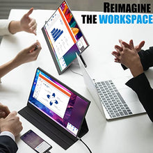 Load image into Gallery viewer, Portable Monitor Bundle - 4K 15.6 Inch Adobe 100% Touchscreen & FHD 1080P 15.8 Inch Second External Monitor for Laptop, MacBook, PS5, PS4, Xbox, Switch