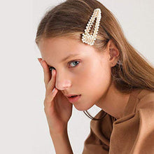 Load image into Gallery viewer, Hair Clips and Acrylic Resin Hair Barrettes, Marble Geometric Alligator Hair Bobby Pins, Fashion Elegant Hair Accessories Gifts for Women Girls