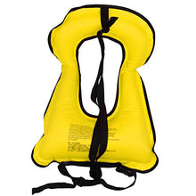 Load image into Gallery viewer, Inflatable Snorkeling Vest Adult Snorkel Vests Free Diving Safety Jackets Yellow