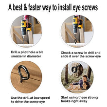 Load image into Gallery viewer, ZYRAW Pack of 10 Eye Hooks Screw Carbon Steel 3.2 inches Zinc Plating on Bolt Eye Hook for Rust Resistance Self Tapping Screw Eyes for Hanging Items, Securing Cables and Lifting Loads