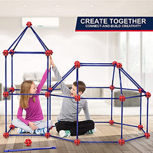 Load image into Gallery viewer, OleFun Fort Building Kit for Kids Age 4,5,6,7,8+Year old Boys & Girls, 120 pcs Forts Builder Creative STEM Toy for Castles, Tunnels, Play Tent, Rocket Indoor & Outdoor- Ideal Christmas & Birthday Gift