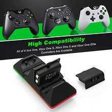 Load image into Gallery viewer, Controller Charger for Xbox One,CVIDA Dual Xbox One/One S/One Elite Charging Station with 2x 1600mAh Rechargeable Battery Packs for Two Wireless Controllers Charge Kit- Black