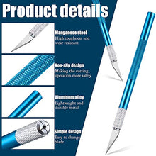 Load image into Gallery viewer, 6 Pieces Hobby Knifes Compatible with Exacto Knife with 52 Pieces Spare Knife Steel Blades Utility Knives, Art Carving Precision Knife for Art, Scrapbooking, Stencil