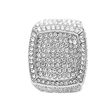 Load image into Gallery viewer, Charles Raymond Bling Bling Hip Hop Iced Out Luxury Men's Ring - 444 (Silver, 12)