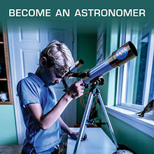 Load image into Gallery viewer, NASA Lunar Telescope for Kids – Capable of 90x Magnification, Includes Two Eyepieces, Tabletop Tripod, Finder Scope, and Full-Color Learning Guide, The Perfect STEM Gift for a Young Astronomer
