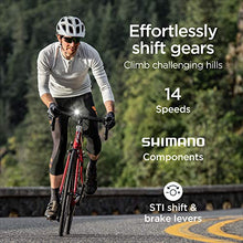 Load image into Gallery viewer, Schwinn Fastback Tourney AL Adult Performance Road Bike, Beginner to Intermediate Bicycle Riders, 700c Wheels, 14-Speed Drivetrain, Large Aluminum Frame, Red