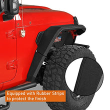 Load image into Gallery viewer, Hooke Road JL/JT Rugged Front Fender Flares for 2018-2023 Jeep Wrangler JL & Gladiator JT (2PCS Flat Steel Fenders)