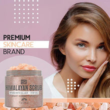 Load image into Gallery viewer, M3 Naturals Himalayan Salt Scrub Infused with Collagen and Stem Cell Natural Exfoliating Body and Face Souffle for Acne Cellulite Dead Skin Scars Wrinkles Cleansing Exfoliator 12 oz