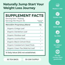 Load image into Gallery viewer, VoomVaya MenoSlim - Menopause Weight Supplement for Women, Herbal Tea with Rooibos, Cardamom, Black Cohosh, Licorice for Hot Flashes, Bloating, Night Sweat Relief - 30 Tea Bags - Acai Berry