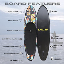 Load image into Gallery viewer, Underice Black Carbon Inflatable Stand Up Paddle Board, 11'33"6" Advanced SUP with Oversize Thick Backpack,9" Super-Easy Fins, 3-Piece Paddle, 10' Strong Safety Leash, Faster Inflate and Deflate Pump