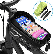 Load image into Gallery viewer, LEMEGO Bike Phone Front Frame Bag Waterproof Bicycle Bag Top Tube Bike Bags Phone Mount Pack Phone Case for 6.5’’ iPhone 11 XS Max XR,Cycling Phone Mount Bag, Bike Accessories