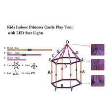 Load image into Gallery viewer, Porpora Kids Indoor/Outdoor Princess Castle Play Tent Fairy Princess Portable Fun Perfect Hexagon Large Playhouse Toys for Girls,Boys,Childrens Gift/Present Extra Large Room 55"x 53"(DxH) Pink LED