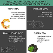 Load image into Gallery viewer, BeautyRx by Dr. Schultz Eye Cream for Dark Circles, Bags, Wrinkles & Puffiness. Best Firming Under & Around Eyes Anti-Aging & Moisturizing Treatment with Vitamin C, Hyaluronic Acid & Green Tea (1 oz)