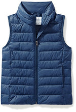 Load image into Gallery viewer, Amazon Essentials Girl's Lightweight Water-Resistant Packable Puffer Vest, Navy, Medium