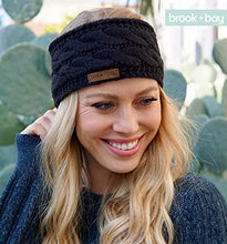 Load image into Gallery viewer, Womens Winter Ear Warmer Headband - Fleece Lined Cable Knit Ear Band Covers for Cold Weather - Soft & Stretchy Head Wrap