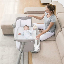 Load image into Gallery viewer, Baby Bassinet,RONBEI Bedside Sleeper Baby Bed Cribs,Baby Bed to Bed, Newborn Baby Crib,Adjustable Portable Bed for Infant/Baby Boy/Baby Girl (Bassinet)