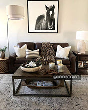 Load image into Gallery viewer, Brightech Mason - Arc Floor Lamp with Unique Hanging Drum Shade for Living Room Matches Your Decor - Arching Over The Couch from Behind, This Standing Pole Light Gets Compliments - Nickel
