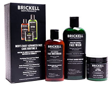 Load image into Gallery viewer, Brickell Men's Daily Advanced Face Care Routine II, Activated Charcoal Facial Cleanser, Face Scrub, Face Moisturizer Lotion, Natural and Organic, Scented