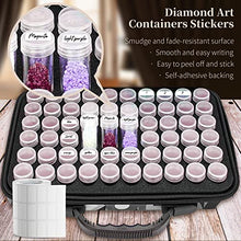 Load image into Gallery viewer, TiGilt Diamond Painting Accessories Kits Labels - for Diamond Art Accessories Tools, Diamond Painting Storage Containers Case – Self-Adhesive Writable White Labels Stickers for Name, Number | 2-Roll