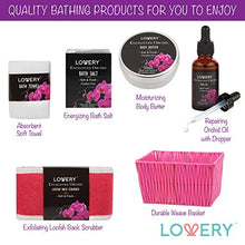 Load image into Gallery viewer, Gift Baskets for Women, Spa Gift Set for Her, Bath & Body Gifts for Women - Enchanted Orchid 9 Piece Set, Best Gift Ideas for Her, Great Wedding, Birthday & Anniversary Gift