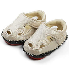 Load image into Gallery viewer, TIMATEGO Baby Boys Girls Sandals Non Slip Soft Sole Outdoor Athletic Shoes Infant Toddler First Walker Crib Summer Shoes 3-18 Months, Baby Sandals 12-18 Months Toddler, 05 Gold
