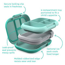 Load image into Gallery viewer, Bentgo® Kids Chill Lunch Box - Bento-Style Lunch Solution with 4 Compartments and Removable Ice Pack for Meals and Snacks On-the-Go - Leak-Proof, Dishwasher Safe, BPA-Free (Aqua)