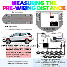 Load image into Gallery viewer, SUZCO 10-pods Trucks LED RGB Neon Underglow Rock Lights Kit, 【Dual-Zone】+【160LEDs】+【2-in-1 Line】 Sync Music Under Wheel Well Lights Waterproof 12V with APP/RF/IR for Jeep Offroad ATV UTV SUV