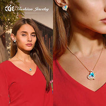 Load image into Gallery viewer, CDE Love Heart Necklace and Earrings Sets