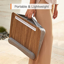 Load image into Gallery viewer, HUANUO Lap Laptop Desk - Portable Lap Desk with Pillow Cushion, Fits up to 15.6 inch Laptop, with Anti-Slip Strip & Storage Function for Home Office Students Use as Computer Laptop Stand, Book Tablet