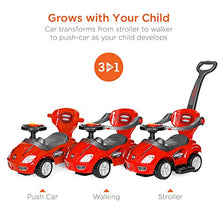 Load image into Gallery viewer, Best Choice Products Kids 3-in-1 Push and Pedal Car Toddler Ride On w/ Handle, Horn, Music - Red