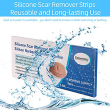 Load image into Gallery viewer, Silicone Scar Removal Sheets 5 Month Supply,Reduce C-Section Stretch Mark Acne Burn Keloid Surgery Scars,Soft Adhesive Fabric Strips, 5.9"x1.38", 5 Reusable Sheets
