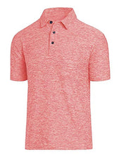 Load image into Gallery viewer, COSSNISS Men's Dry Fit Golf Polo Shirt, Salmon Red, Medium
