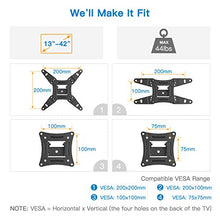 Load image into Gallery viewer, Full Motion TV Monitor Wall Mount Bracket Articulating Arms Swivels Tilts Extension Rotation for Most 13-42 Inch LED LCD Flat Curved Screen TVs & Monitors, Max VESA 200x200mm up to 44lbs by Pipishell