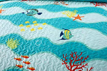 Load image into Gallery viewer, TT LINENS 2 Piece Kids Quilt Set Lightweight Bedspread Decoration Throw Blanket Teens Boys Girls Bed Printed Beach Sea Sea Life Bedding Coverlet Comforter Set/ 277 Fish Quilt (Twin)