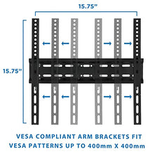 Load image into Gallery viewer, Tilting Flatscreen Wall Mount TV for 30, 32, 37, 39, 40, 42, 43, 47, 49, 50, 55 inch LED, LCD, and Plasma televisions - 77 lbs Capacity, 2" Low Profile Design, Max VESA 400 x 400