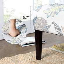 Load image into Gallery viewer, SONGMICS Leisure Chair, Slipper Chair with Solid Wood Feet, Mid-Century Modern Accent Sofa, Upholstered Lounge Chair, for Living Room Bedroom Studio, Floral White ULAC002W01