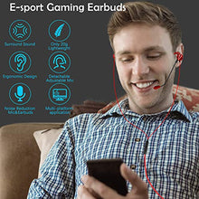 Load image into Gallery viewer, Gaming Earbuds with Microphone, Friencity Wired Earphones for Cell Phone Noise Cancelling w/Adjustable Mic, E-Sport in-Ear Headphones for Nintendo Switch, Xbox One, PS4, PC, Laptop with 3.5mm Jack