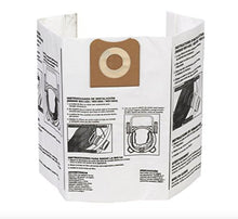 Load image into Gallery viewer, Ridgid VF3502 High Efficiency, Dry Pickup Dust Bags for 12-16 Gallon Ridgid Wet/Dry Vacuums (Pack of 3)